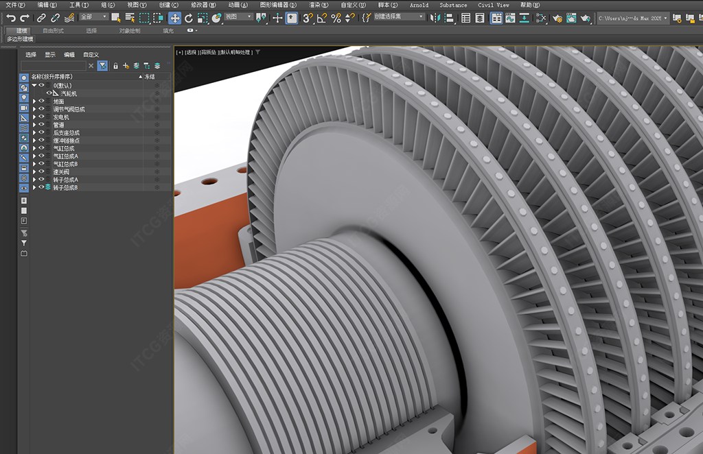带内部结构汽轮机-ITCG资源网
