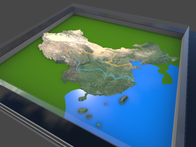 中国地图沙盘