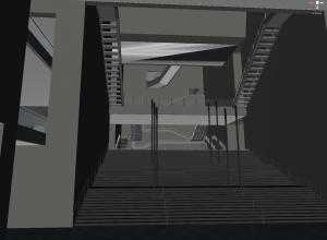 没有完成的展馆场景