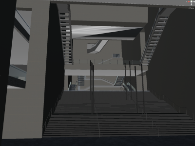 没有完成的展馆场景